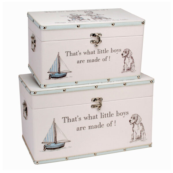 Celebrations Luggage series - Set of 2 Storage Boxes - "Little Boys"