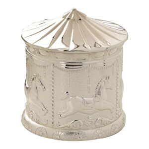 Bambino Silverplated Money Box - Carousel