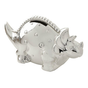 Bambino Silver Plated Dinosaur Money Box