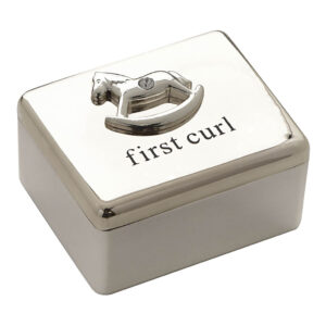 Bambino Silver Plated First Curl Box - Rocking Horse Icon