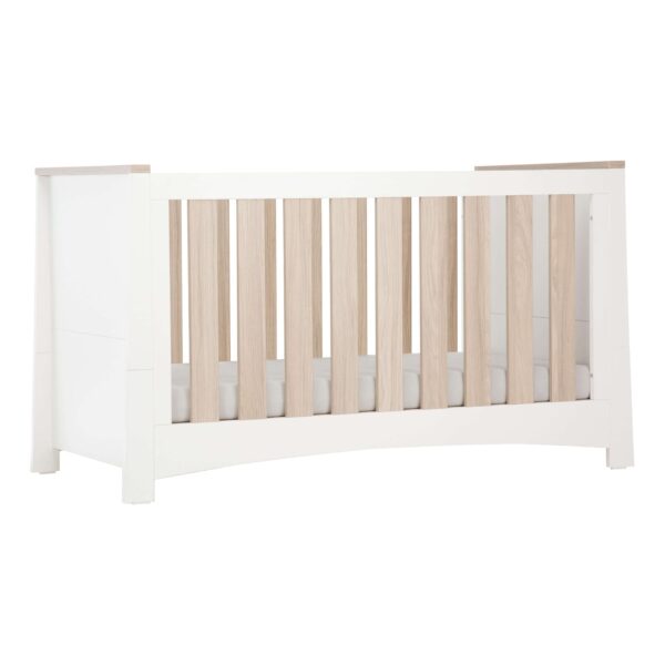 CuddleCo Ada Cot Bed - White and Ash