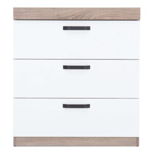 CuddleCo Enzo Dresser and Changer - Truffle Oak and White