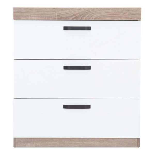 CuddleCo Enzo Dresser and Changer - Truffle Oak and White