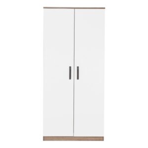 CuddleCo Enzo Wardrobe - Truffle Oak and White