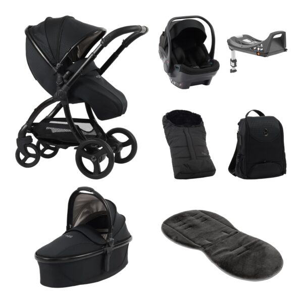 Egg3 Luxury Travel System - Egg Car Seat - Houndstooth Black