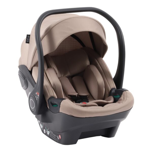 Egg3 Luxury Travel System - Egg Car Seat - Houndstooth Almond