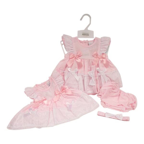 My Little Chick Baby Dress with Bows - Pink