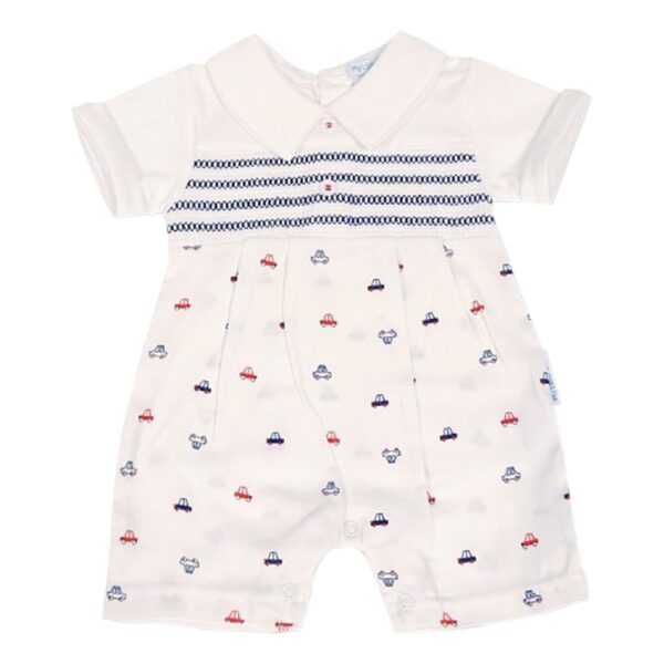 My Little Chick Baby Boys Short Romper - Cars