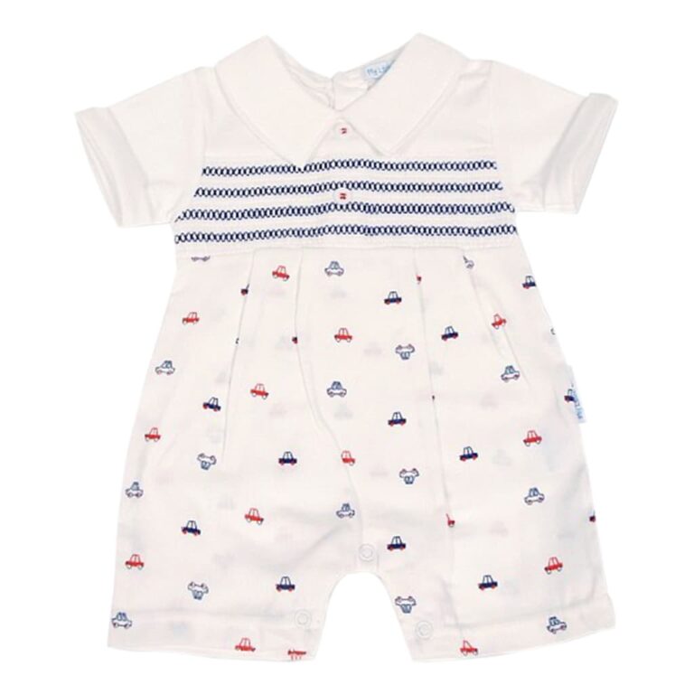 My Little Chick Baby Boys Short Romper - Cars