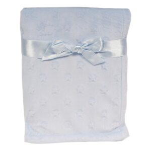 Snuggle Baby Baby Star Embossed Velour Wrap - Sky