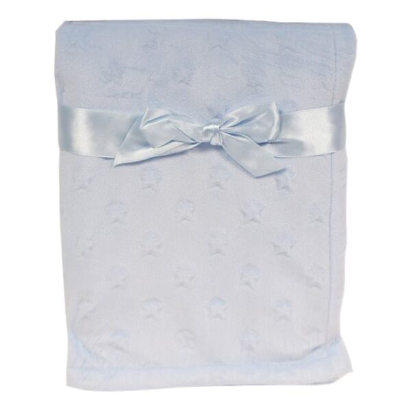 Snuggle Baby Baby Star Embossed Velour Wrap - Sky