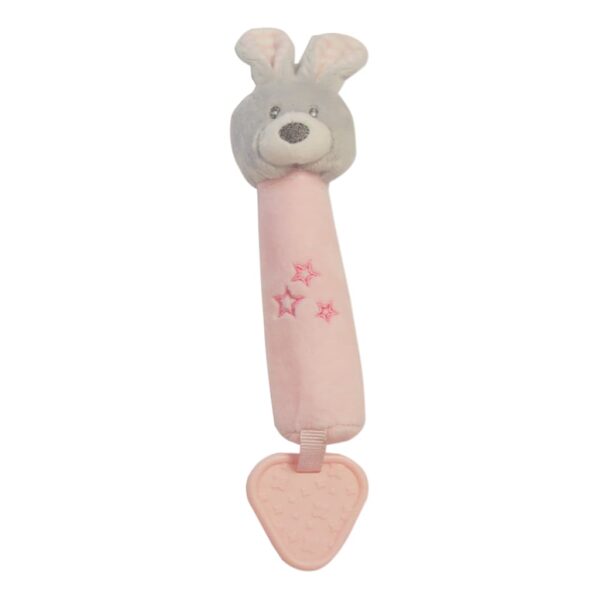 Nursery Time Baby Squeaker with Teether - Rabbit/Bear