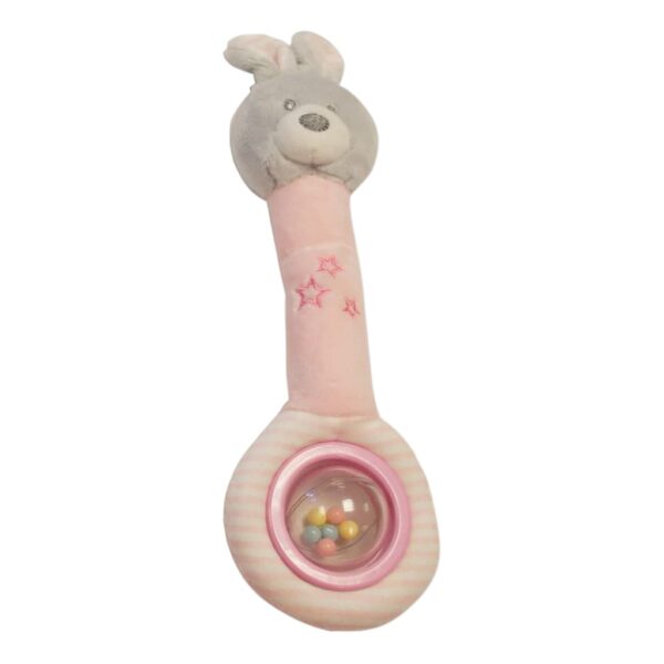 Snuggle Baby Baby Squeaker with Ball Rattle - Rabbit/Bear