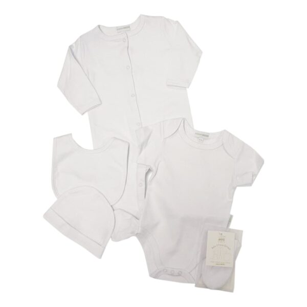 Nursery Time Baby 5 Piece Gift Set in Mesh Bag - White - 0-3 Months