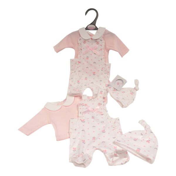 Tiny Chick Premature Baby Girls 3 Piece Set - Hearts