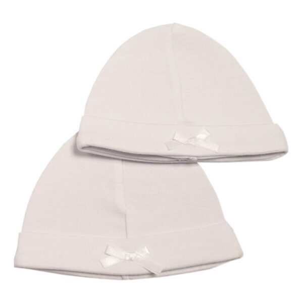 Tiny Baby Premature Baby Hats with Bow - 2 Pack