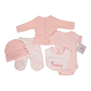 Tiny Chick Premature Baby 5 Piece Set with Smocking - Cuddles