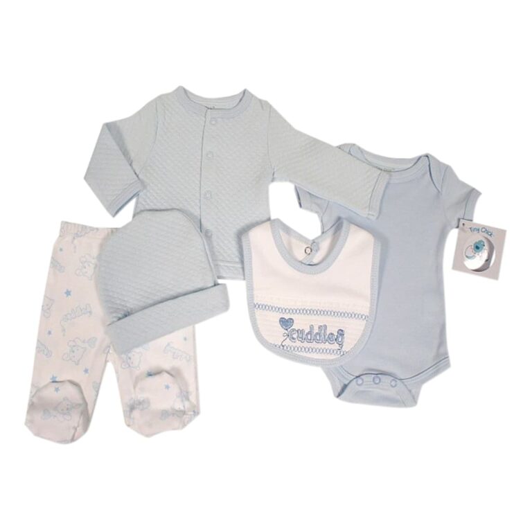 Tiny Chick Premature Baby 5 Piece Set with Smocking - Cuddles