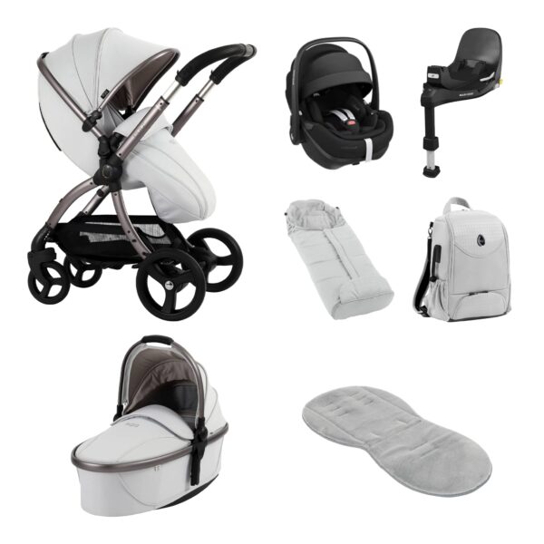 Egg3 Luxury Travel System - Maxi Cosi Pebble 360 Pro 2 - Houndstooth Silver