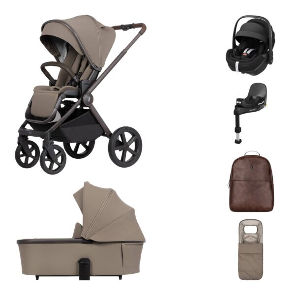 Venicci Tinum Upline 2 Travel System - SE Powder - Maxi Cosi Pebble 360 Pro 2 Car Seat