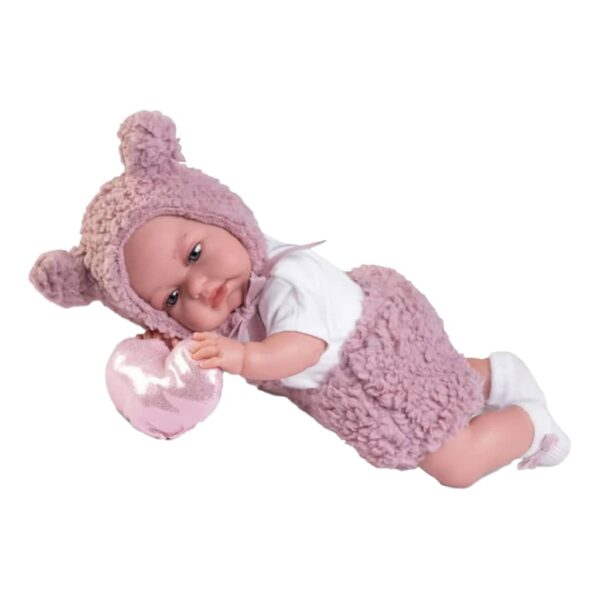 Roma Antonio Juan Doll - Toneta Pink Teddy Sherpa - 34 cm