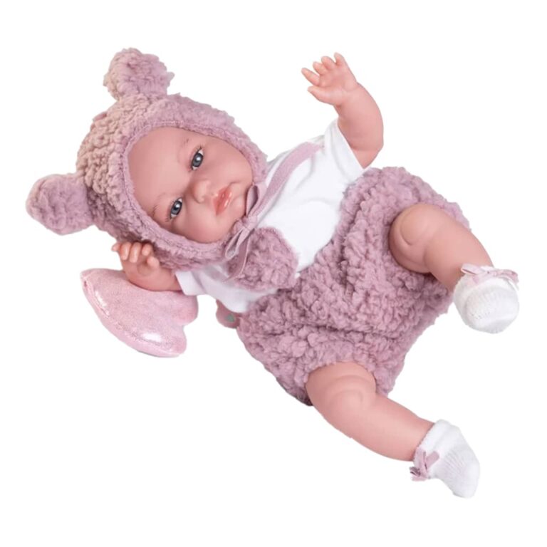 Roma Antonio Juan Doll - Toneta Pink Teddy Sherpa - 34 cm