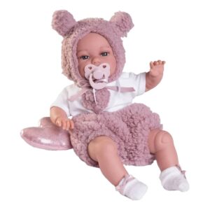 Roma Antonio Juan Doll - Toneta Pink Teddy Sherpa - 34 cm