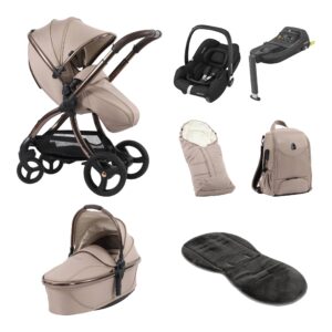 Egg3 Luxury Travel System - Maxi Cosi CabrioFix - Houndstooth Almond