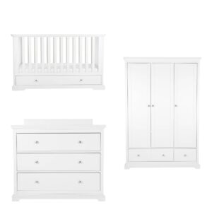 CuddleCo Beaumont 3 Piece Furniture Set - White