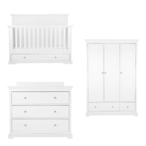 CuddleCo Beaumont Grand 3 Piece Furniture Set - White
