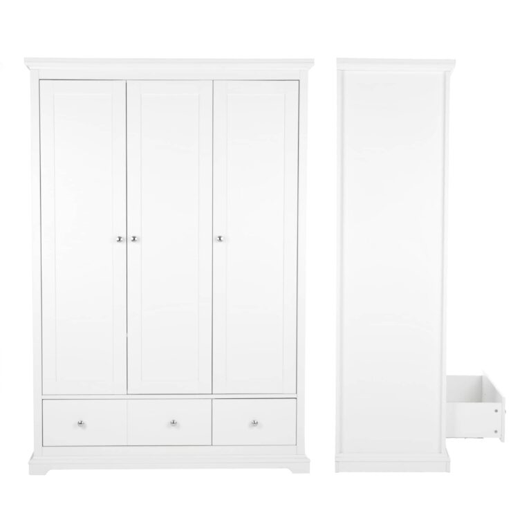 CuddleCo Beaumont Triple Wardrobe - White